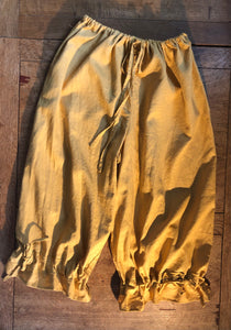 Mustard linen women’s long bloomers (50”)